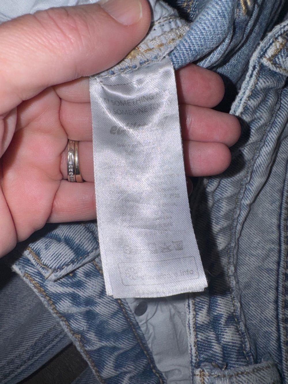 Edikted Distressed Wide Leg Jeans Light Wash High Rise Baggy Y2K Grunge M - Picture 5 of 8
